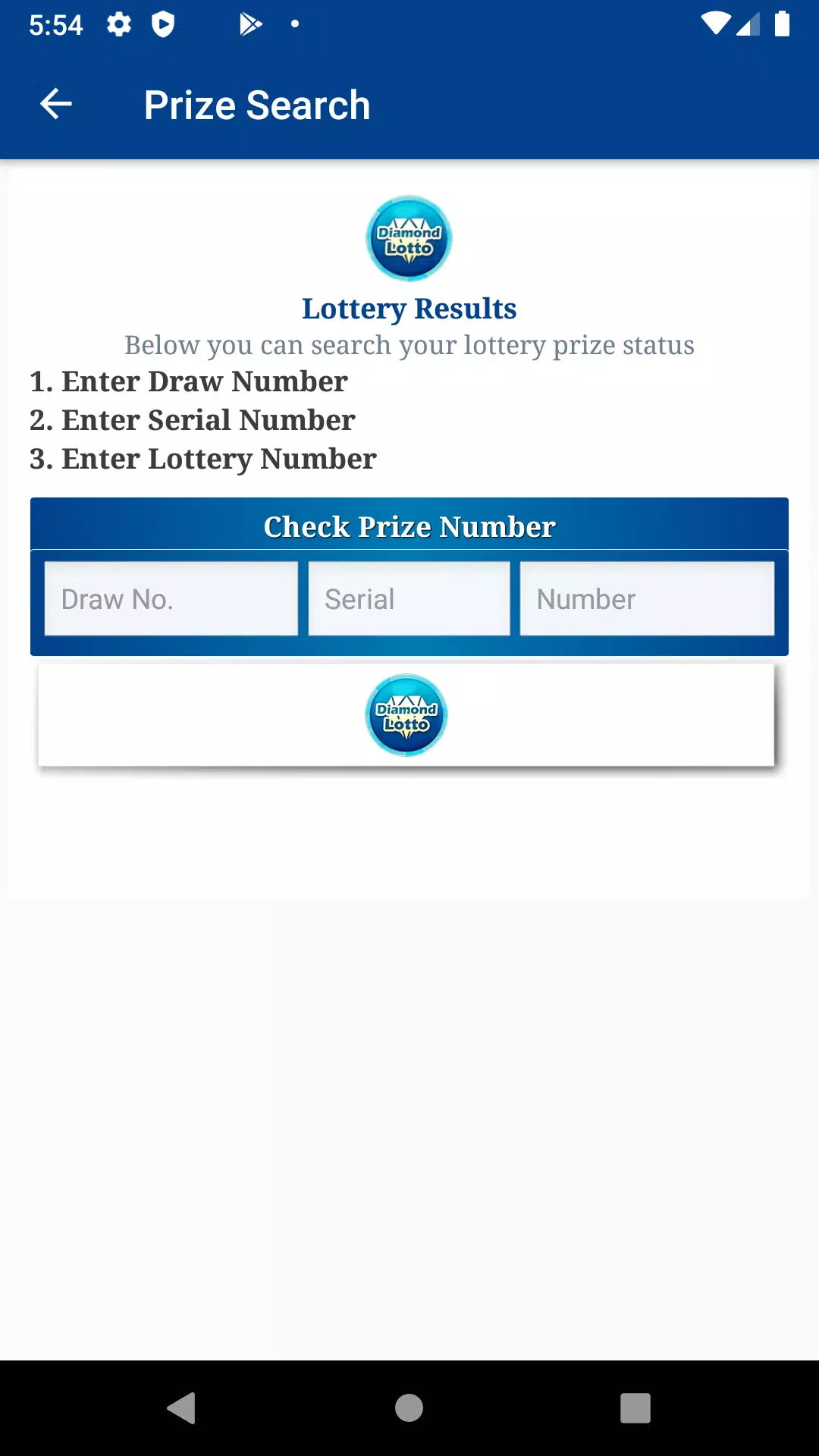 Diamond Lotto Screenshot 1