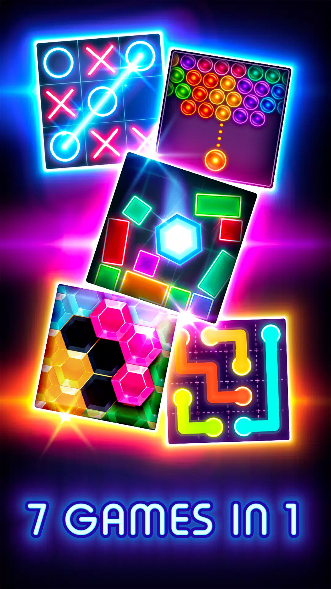 Tic Tac Toe Glow ဖန်သားပြင်ဓာတ်ပုံ 2