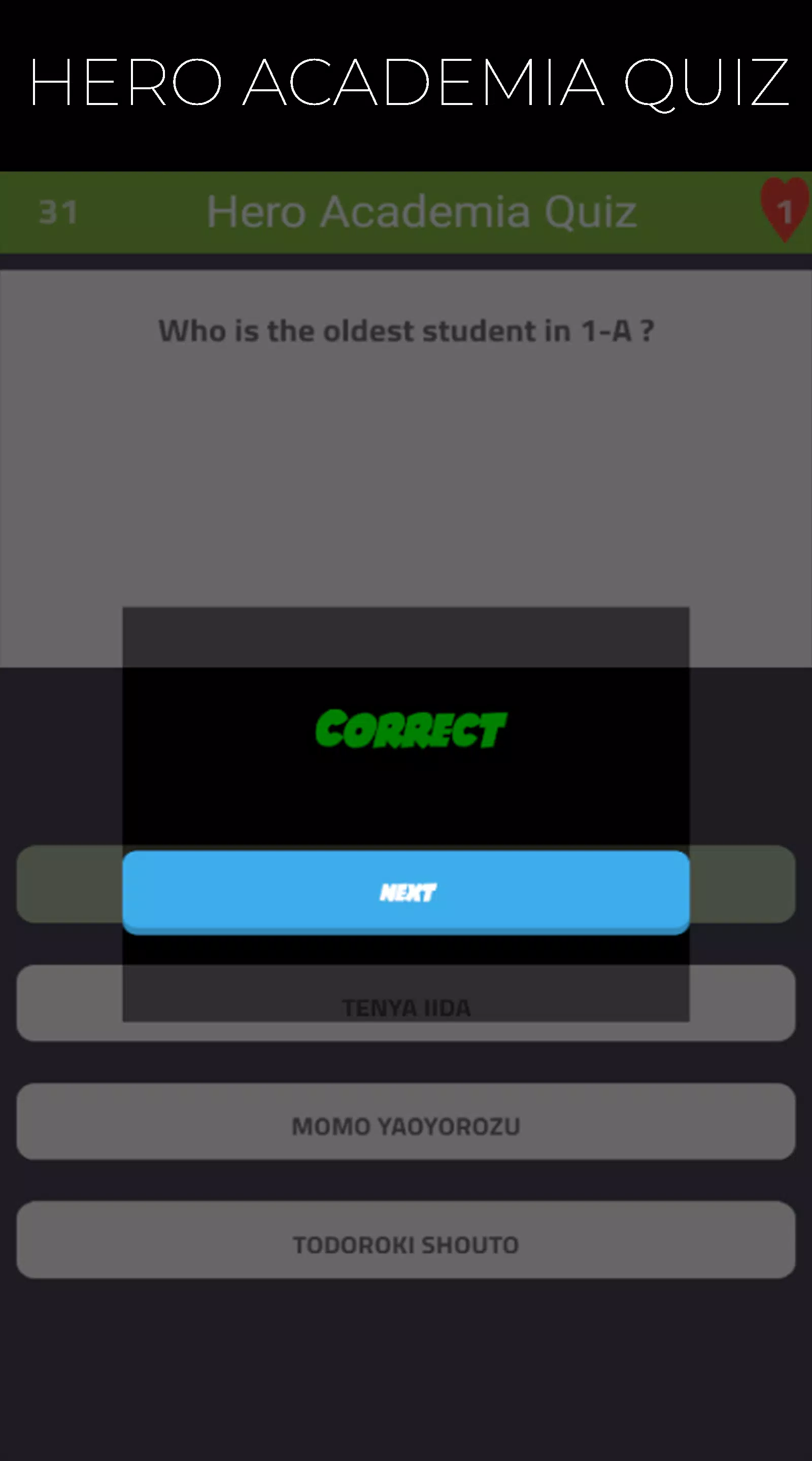 Quiz Game for Hero Academia Tangkapan skrin 1