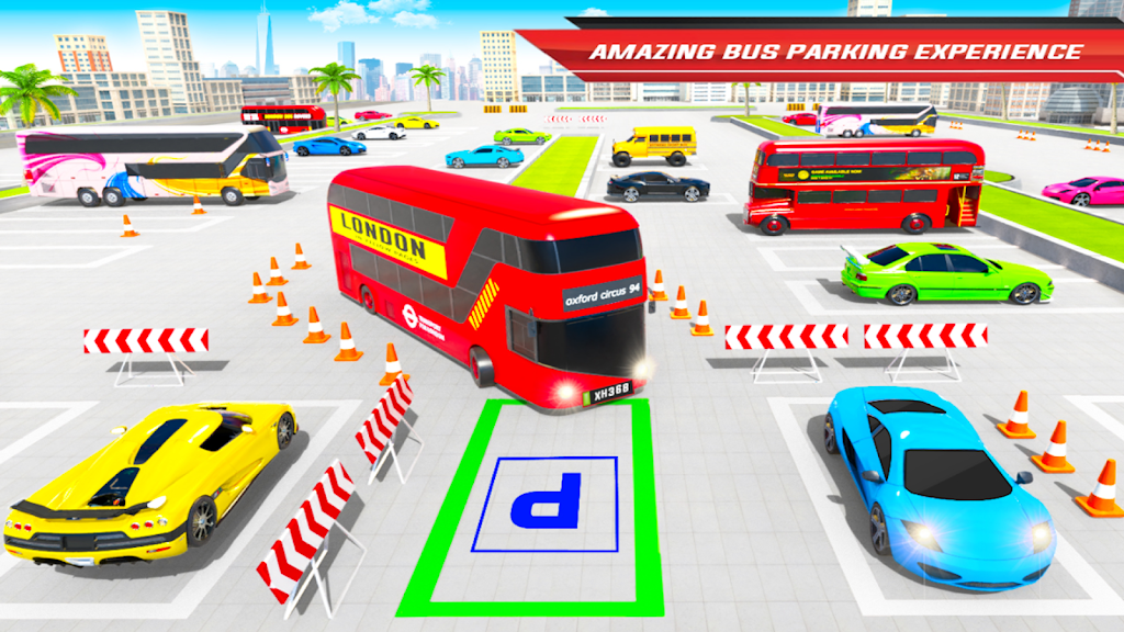 City Coach Bus Driving Sim 3D Captura de pantalla 2