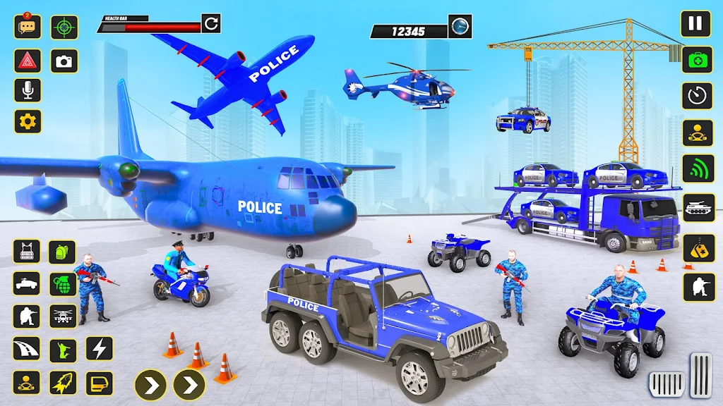 Police Car transporter Game 3D Captura de pantalla 1