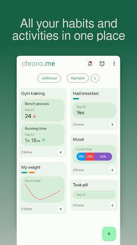 chrono.me - Lifestyle tracker ภาพหน้าจอ 0