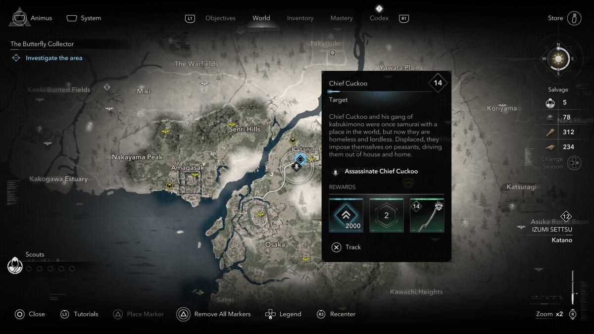 Assassin 's Creed Shadows Chief Cuckoo에서 모든 kabukimono 멤버를 찾는 방법과 위치
