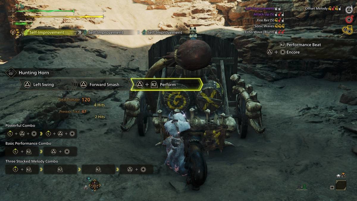 Hunting Horn combat demonstration