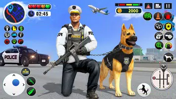 US Police Dog Games : Airport Crime Police Games स्क्रीनशॉट 0