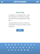 Cryptograms · Decrypt Quotes Captura de pantalla 1