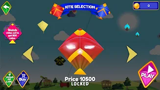 Pipa Layang Kite Flying Game Capture d'écran 1