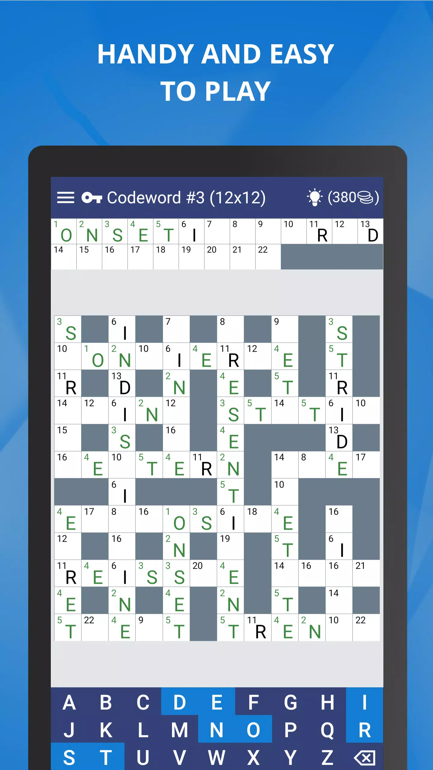 Keywords — Codeword Puzzle Captura de pantalla 0