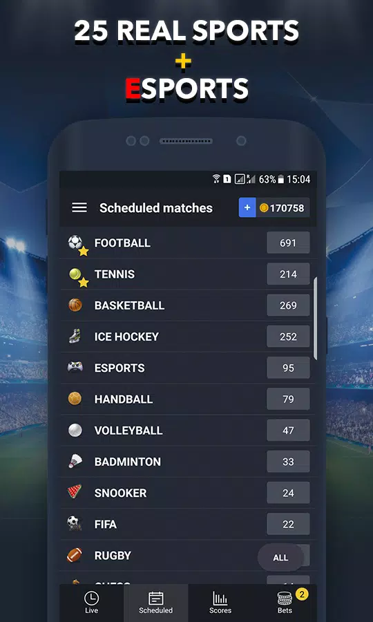 Sports Betting Game - BET UP Ảnh chụp màn hình 2