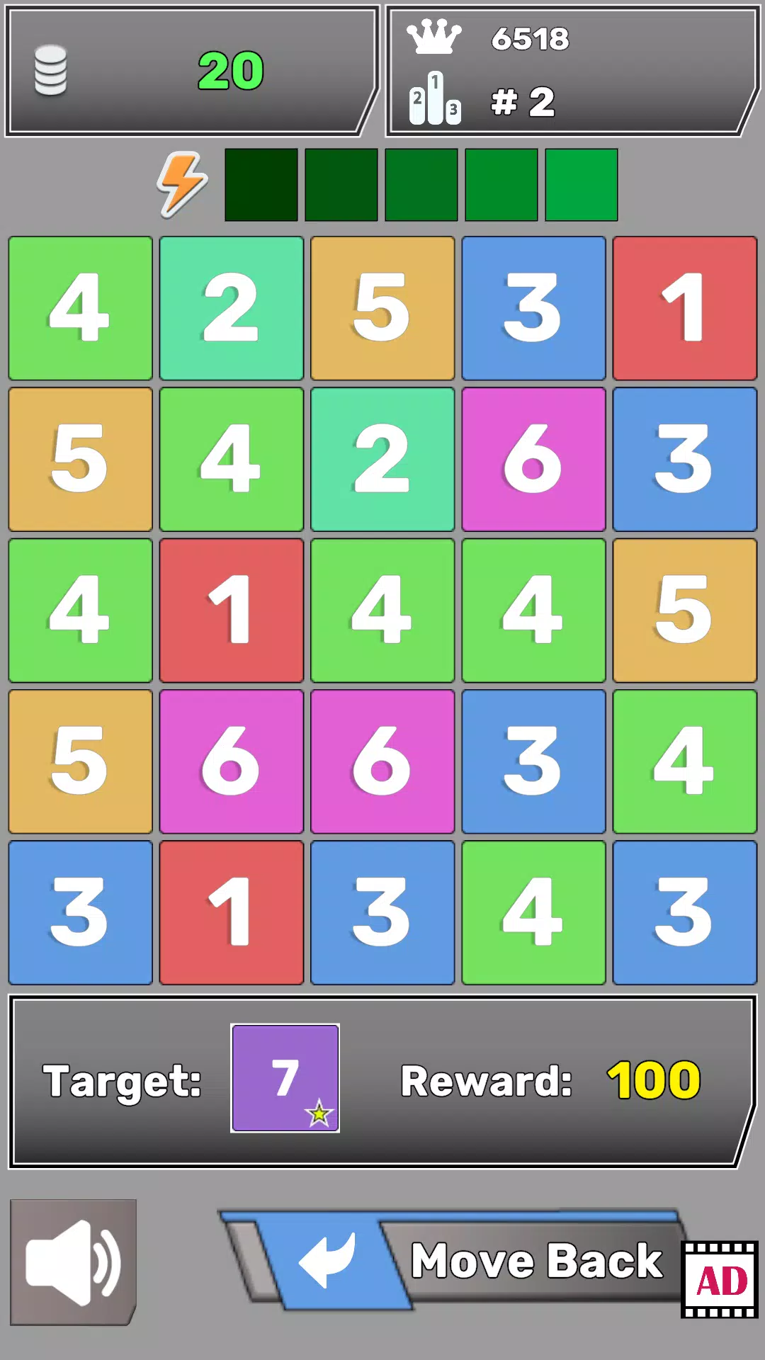 Schermata Number Blocks Match Puzzle. 0