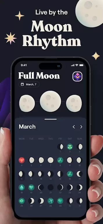 Moonly: Moon Phases & Calendar 스크린샷 0