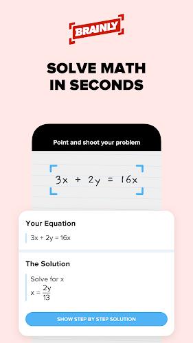 Brainly – Homework Math Solver Ekran Görüntüsü 1