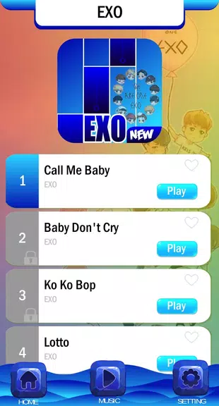 EXO Chibi Piano Tiles ภาพหน้าจอ 0