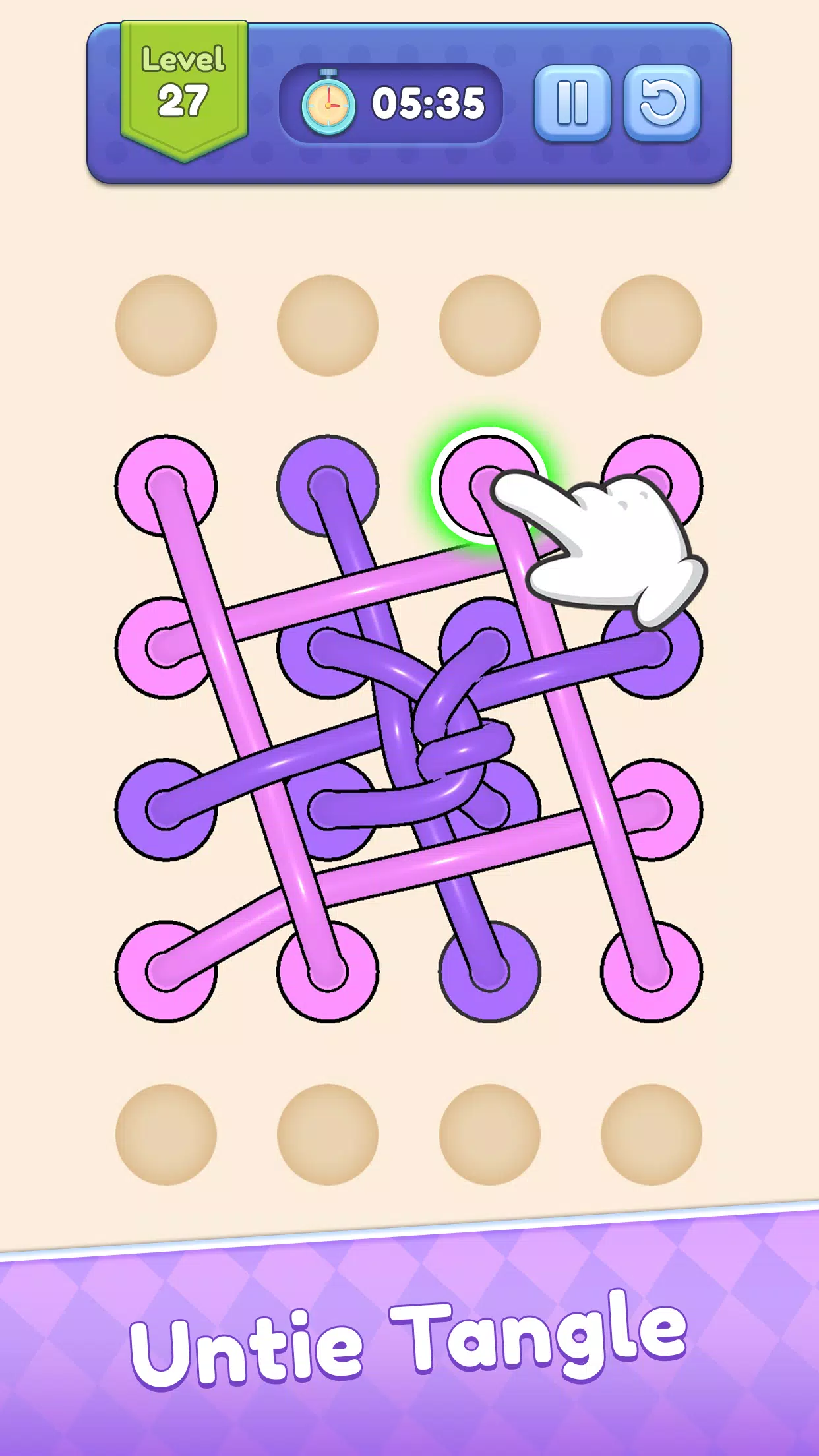 Tangle Out: Rope Puzzle Schermafbeelding 0