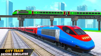 City Train Driving Train Games Скриншот 3