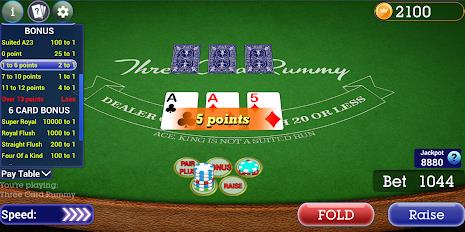 Vegas Three Card Rummy Captura de tela 3