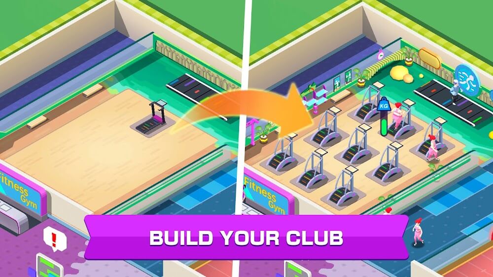 Fitness Club Tycoon Mod Capture d'écran 1