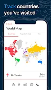 Pin Traveler: Trip, Travel Map Schermafbeelding 1