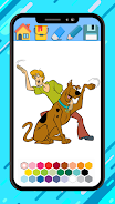 Scooby coloring doo cartoon ga ဖန်သားပြင်ဓာတ်ပုံ 3