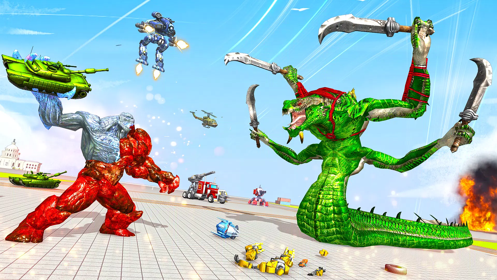 Snake Robot Game - Stone Robot 스크린샷 0