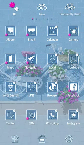 Vintage Floral Bike Theme 스크린샷 1