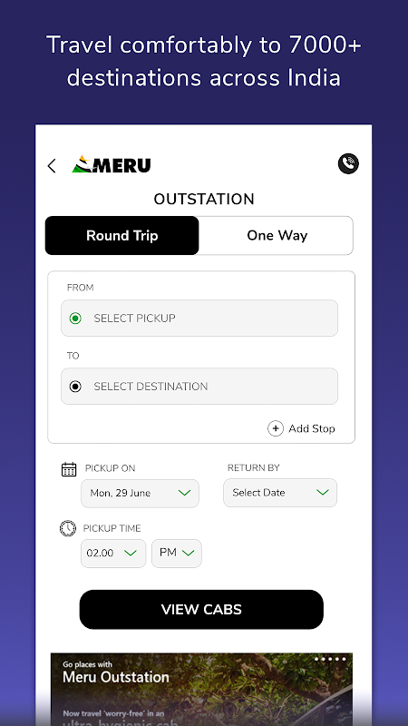 Meru Cabs- Local, Rental, Outs Ảnh chụp màn hình 3