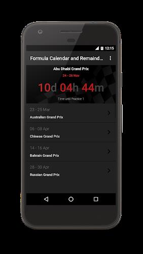 Formula 2023 Calendar Tangkapan skrin 1