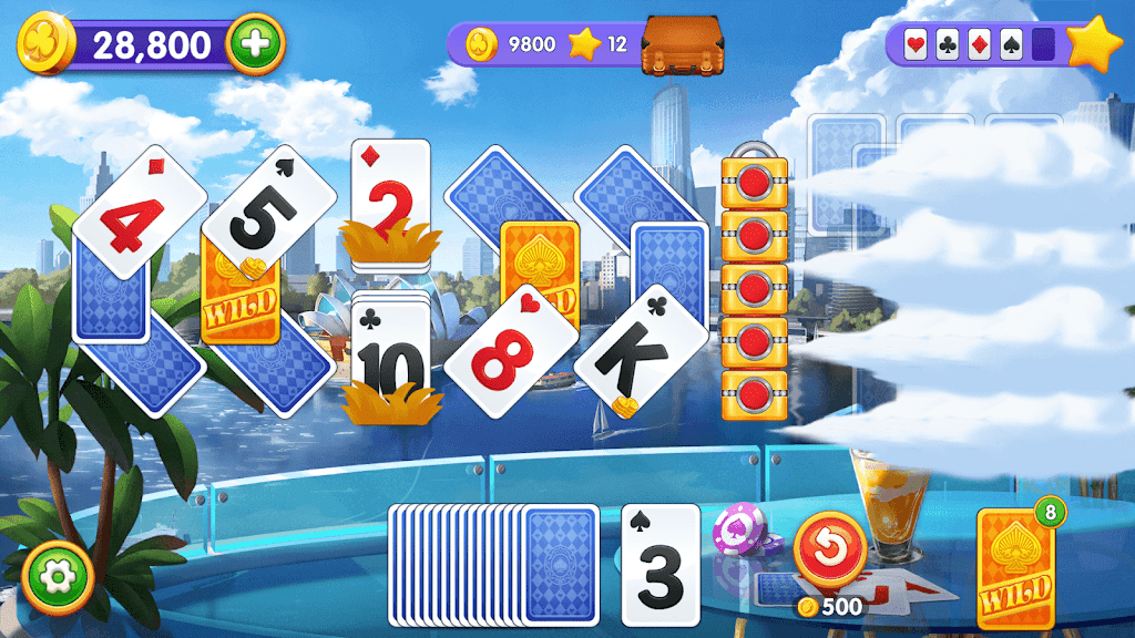 Solitaire Trip: Classic Tripeaks Card Game Скриншот 2