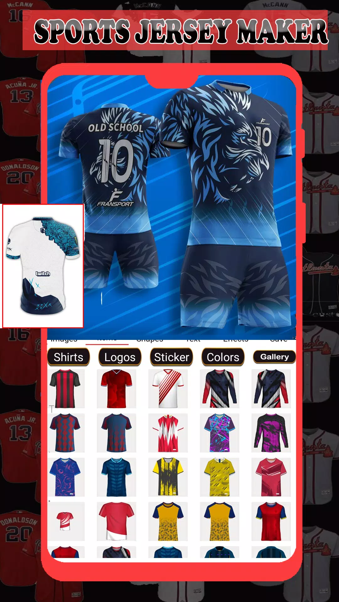 Sports Jersey Maker Captura de tela 2
