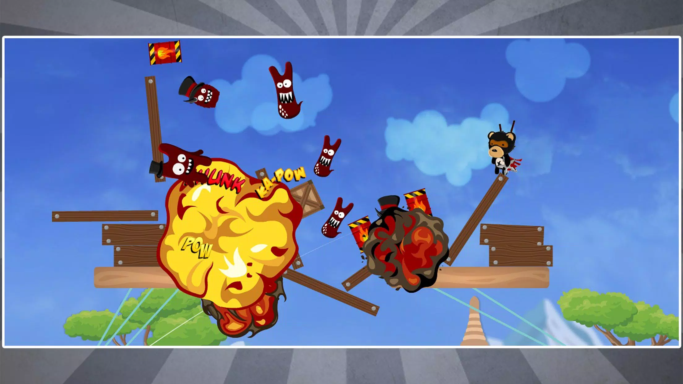 Ninja Bear: Slingshot Shooter 스크린샷 2