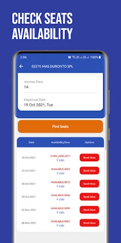 Train Ticket Booking App Ảnh chụp màn hình 0