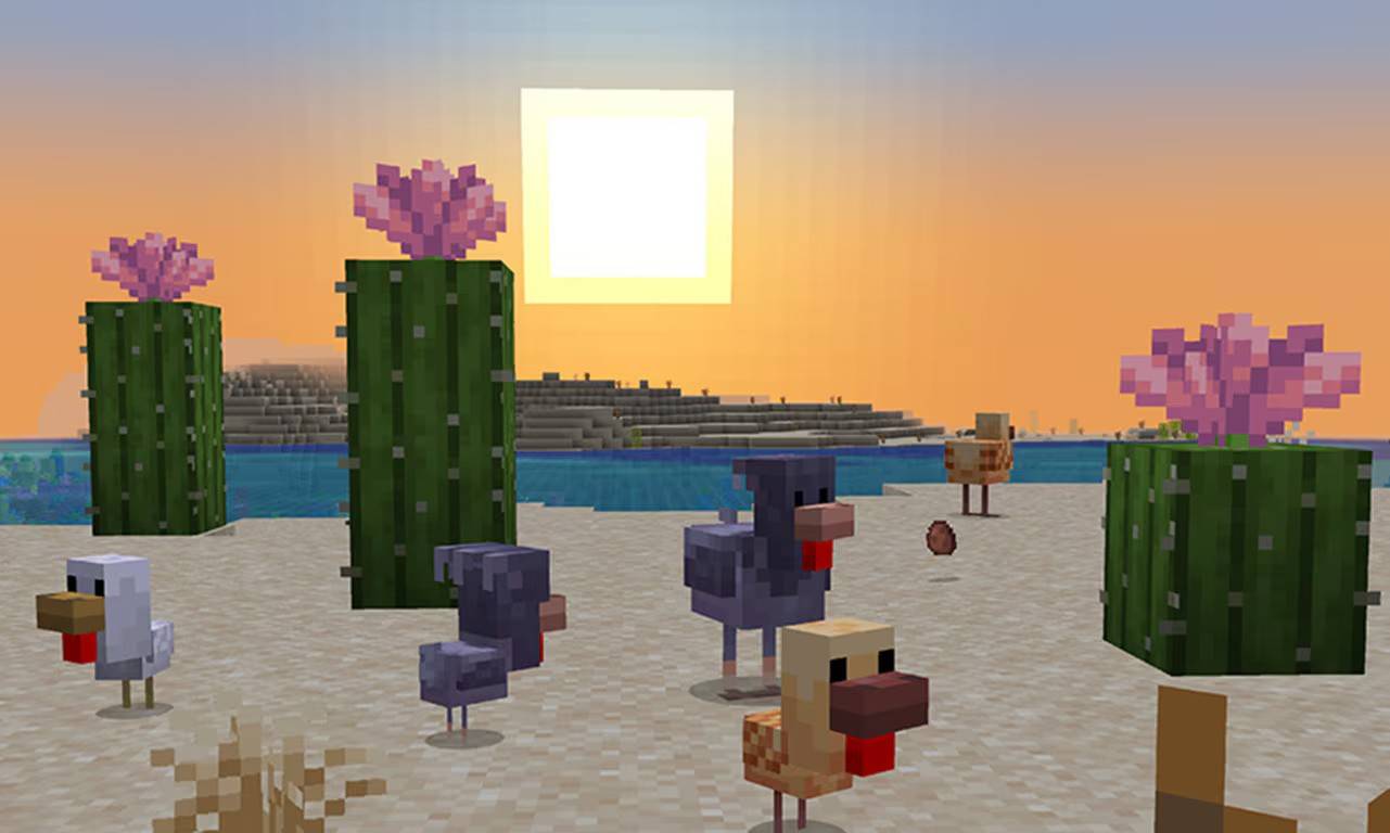 Minecraft 25w06a快照中的仙人掌花