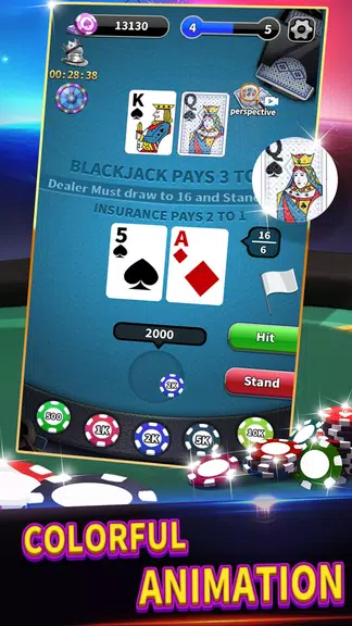 BlackJack 21 lite offline game应用截图第1张