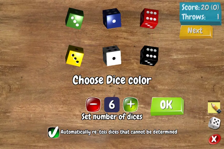 Pocket Dices स्क्रीनशॉट 0