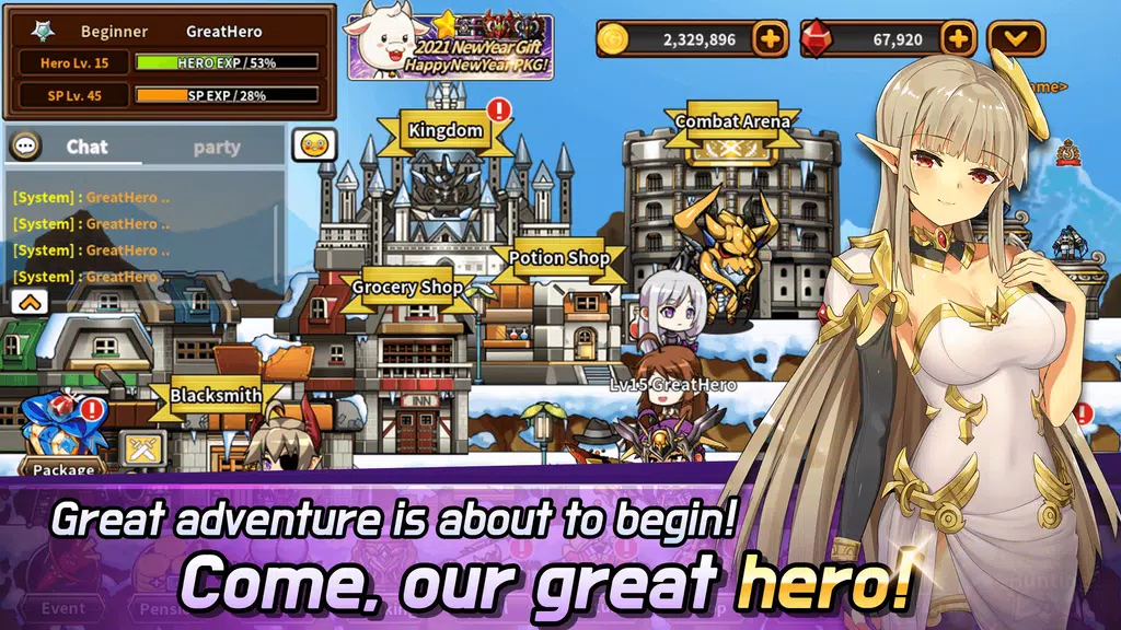 Hero Town Online: 2D MMORPG Screenshot 1